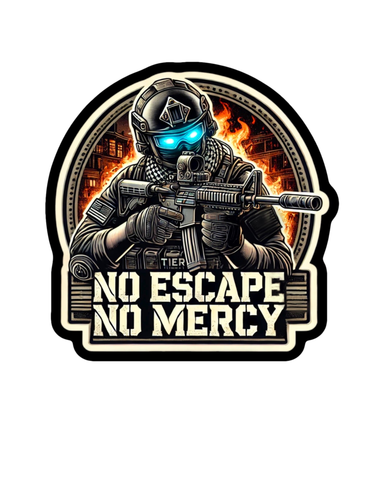"No Escape No Mercy" Sticker